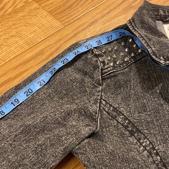 Vintage Ardene Black Jean Jacket Stud Embellished Full Zip (Size Medium) Women’s - Picture 12 of 14